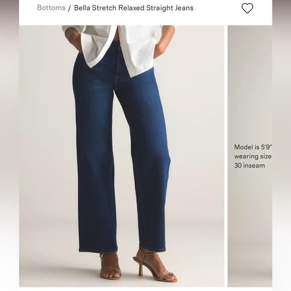 Quince Bella Stretch Relaxed Straight Jeans - Picture 4 of 8